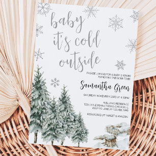 Baby It's Cold Outside Baby Shower Invitation