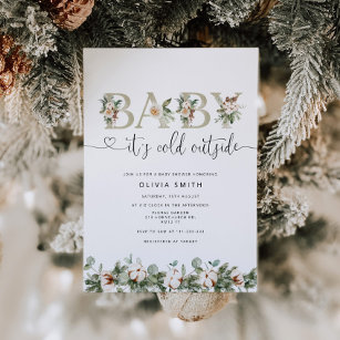 Baby its cold outside baby shower invitation