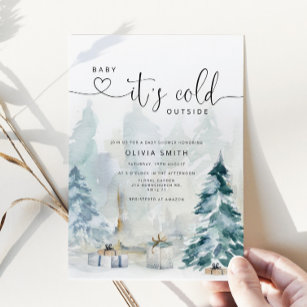 Baby it's cold outside baby shower invitation