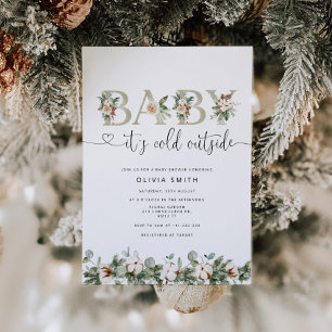 Baby its cold outside baby shower invitation