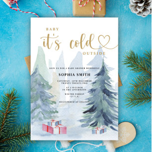 Baby it's cold outside baby shower  invitation