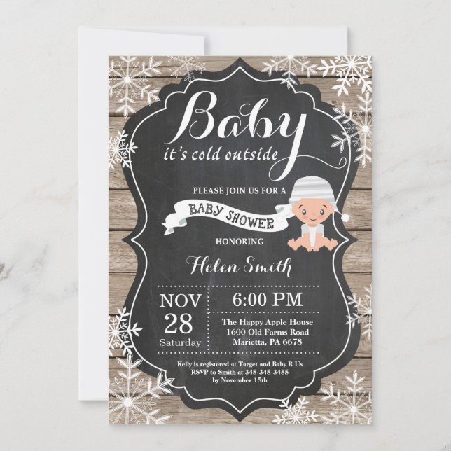 Baby its Cold Outside Baby Shower Invitation (Front)