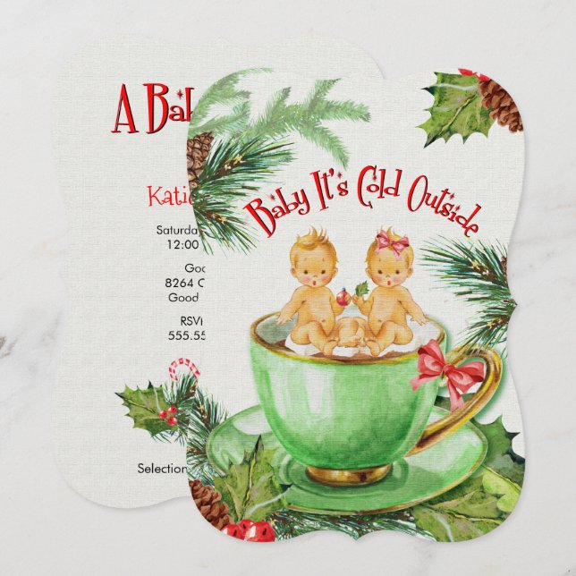Baby It's Cold Outside | Baby Shower Invitation (Front/Back)