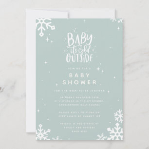 Baby its cold outside baby shower invitation