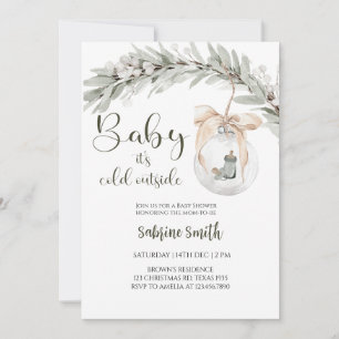 Baby it's cold outside baby shower invitation