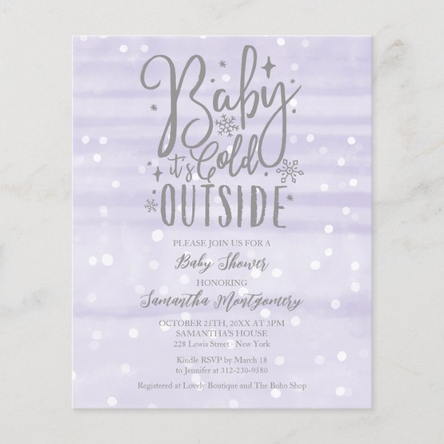 Baby It's Cold Outside Baby Shower Invitation (Front)