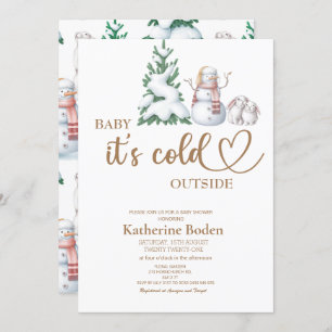 Baby it's cold outside baby shower invitation 
