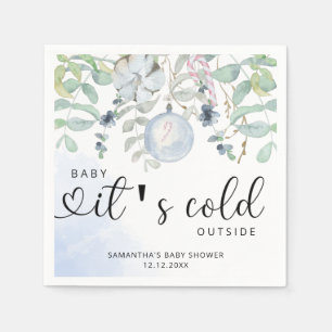 Baby it's cold outside baby shower invitation napkin