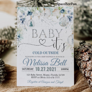 Baby it's cold outside Baby shower invitation Wint