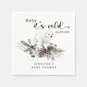 Baby its cold outside baby shower napkin