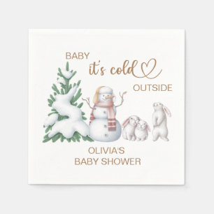 Baby its cold outside. Baby Shower Napkin