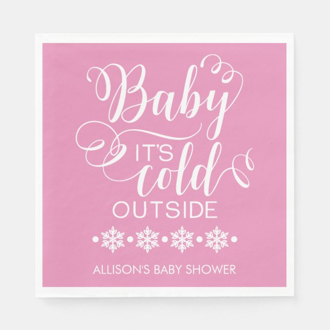 Baby It's Cold Outside Baby Shower Napkin (Front)