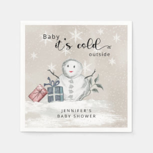 Baby its cold outside baby shower  napkin