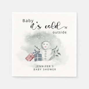 Baby its cold outside baby shower  napkin