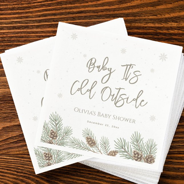 Baby It's Cold Outside Baby Shower Napkin (Creator Uploaded)