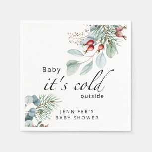 Baby its cold outside baby shower napkins