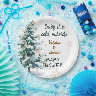 Baby It's Cold Outside Baby Shower  Paper Plate