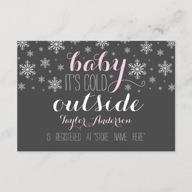 Baby it's Cold Outside Baby Shower Registry Insert (Front)