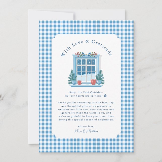 Baby It's Cold Outside Baby Shower Thank You  (Front)