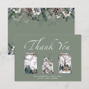 Baby its cold outside baby shower thank you card