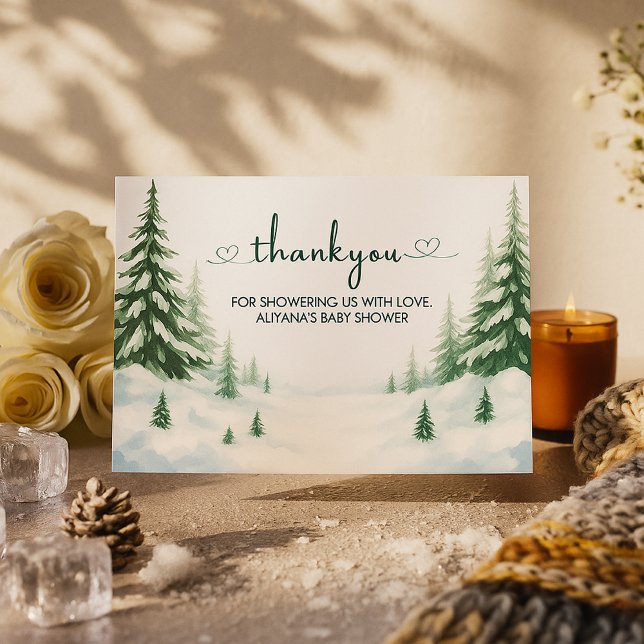 Baby Its Cold Outside Baby Shower Thank You Card (Creator Uploaded)