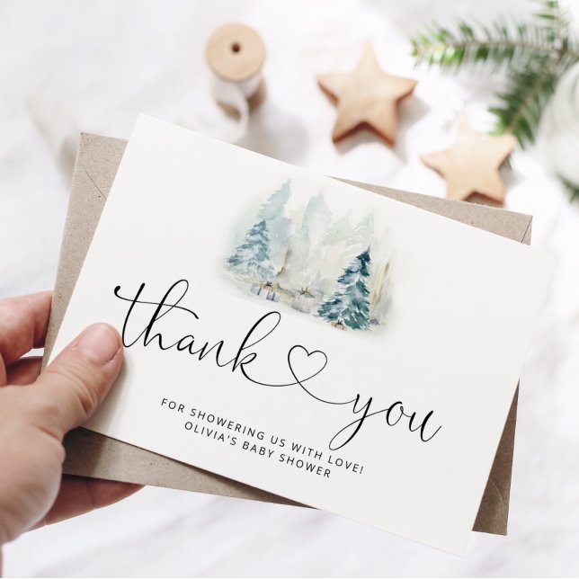 Baby its cold outside baby shower thank you card (Creator Uploaded)