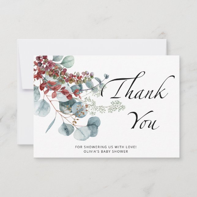 Baby its cold outside baby shower thank you card (Front)