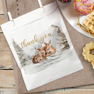 Baby it's cold outside Baby Shower Thank You Card Favour Bags