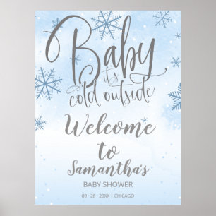 Baby It's Cold Outside Baby Shower Welcome Sign