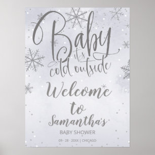 Baby It's Cold Outside Baby Shower Welcome Sign