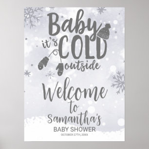 Baby It's Cold Outside Baby Shower Welcome Sign