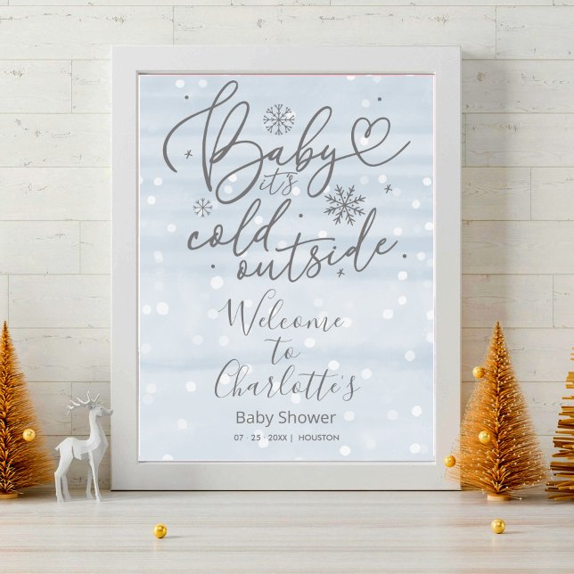 Baby It's Cold Outside Baby Shower Welcome Sign (Creator Uploaded)