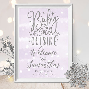 Baby It's Cold Outside Baby Shower Welcome Sign