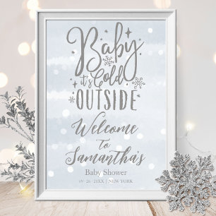 Baby It's Cold Outside Baby Shower Welcome Sign