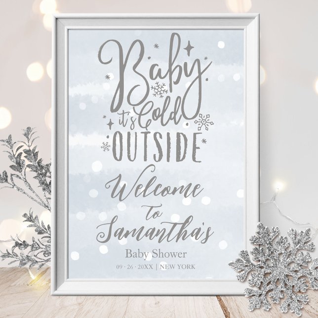 Baby It's Cold Outside Baby Shower Welcome Sign (Creator Uploaded)