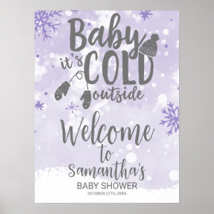 Baby It's Cold Outside Baby Shower Welcome Sign