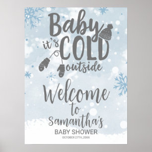 Baby It's Cold Outside Baby Shower Welcome Sign