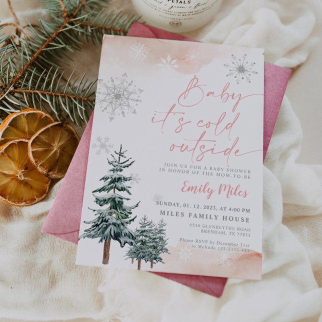 Baby it's cold outside, Baby shower winter Invitation (Creator Uploaded)