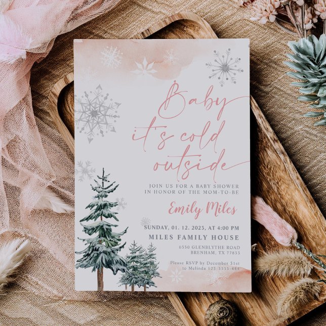 Baby it's cold outside, Baby shower winter Invitation (Creator Uploaded)