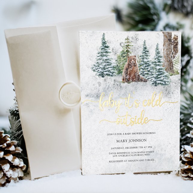 Baby its cold outside bear baby shower (Creator Uploaded)