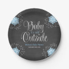 Baby It's Cold Outside Blue Snowflakes Baby Shower