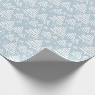 Baby It's Cold Outside Blue Winter Christmas Scene Wrapping Paper