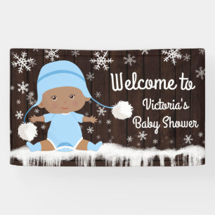 Baby Its Cold Outside Boy Baby Shower Banner