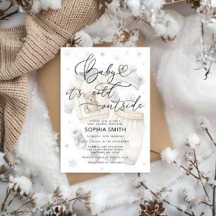 Baby it's Cold Outside Boy Baby Shower Invitation