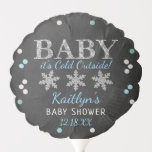 Baby It's Cold Outside Boys Winter Baby Shower Balloon<br><div class="desc">Celebrate in style with these trendy baby shower balloons. The design is easy to personalise with your own wording and your family and friends will be thrilled when they see these fabulous party balloons.</div>
