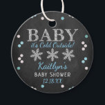 Baby It's Cold Outside Boys Winter Baby Shower Favour Tags<br><div class="desc">Celebrate in style with these cute and very trendy baby shower favour tags. This design is easy to personalise with your special event wording and your guests will be thrilled when they see these fabulous tags.</div>