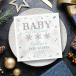 Baby It's Cold Outside Boys Winter Baby Shower Napkin<br><div class="desc">Celebrate in style with these trendy baby shower napkins. This design is easy to personalise with your special event wording and your guests will be thrilled when they see these fabulous napkins.</div>
