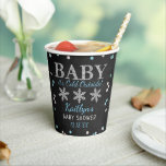 Baby It's Cold Outside Boys Winter Baby Shower Paper Cups<br><div class="desc">These paper cups are perfect for anyone having a baby shower this Christmas time. This design is easy to personalise with your special event wording and your guests will be thrilled when they see these fabulous paper cups. Matching items can be found in the collection.</div>