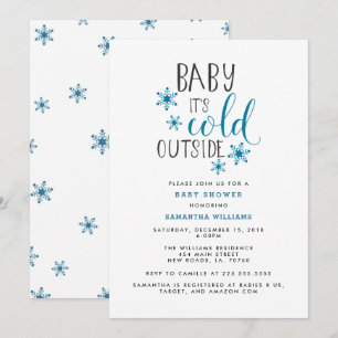 Baby It's Cold Outside Christmas Baby Shower Invitation
