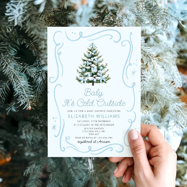 Baby It's Cold Outside Christmas Baby Shower Invitation (Creator Uploaded)